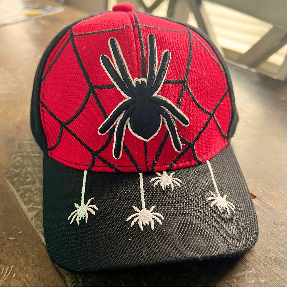 Toddler Spider Hat 12-24 months - 2T Red and Black